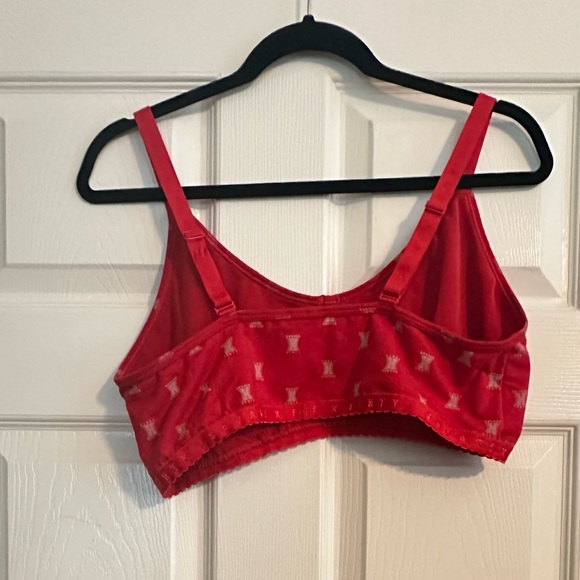 Savage X Fenty Red Cotton Jersey Leggings and Bralette Set - Picture 7 of 9